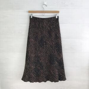 Tessuto - Brown A-line flare pull on wool skirt, sz 46
